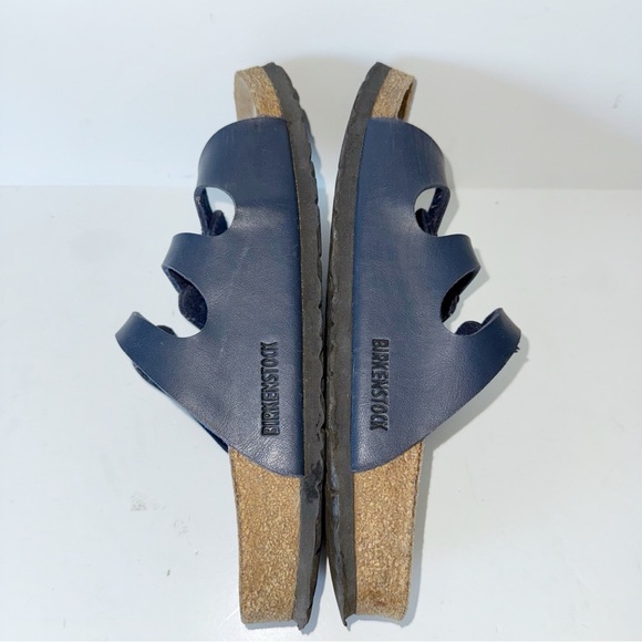 Birkenstock Florida Navy Blue Soft Footbed Oiled Leather Sz 40/ 9-9.5 Narrow Fit - Picture 12 of 15